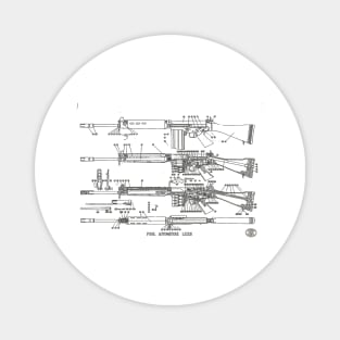 FN Herstal FAL Rifle Diagram (black) Magnet